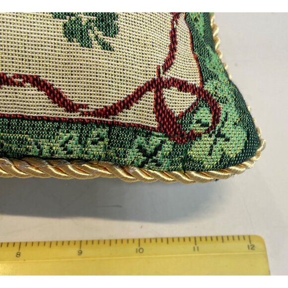 Decorative Throw Pillow With Irish Four-Leaf Clover Quote & Gold Trim - "A Best - Picture 6 of 9